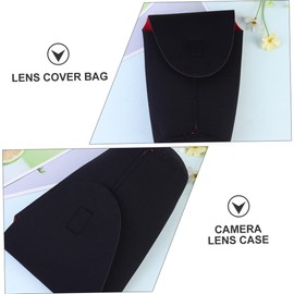TEHAUX 3Pcs Shock Resistant Camera Lens Bags Neoprene Lens Storage Pouches Durable Lens Holders for Photographers Lightweight Portable Lens Protectors