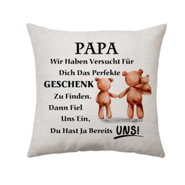 Welten Beste Papa Geschenke von Tochter Sohn Kissenbezug für Papa Vater Mann Geburtstagsgeschenke Vatertag Weihnachtsidee Geschenke Kissen Abdeckung Decor Keepsake (Papa-Uns)