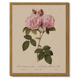 InSimSea Framed Wall Art for Living Room Vintage Rose Flower Paingtings Pictures Wall Decor Aesthetic Floral Art Canvas Print Farm Still Life Artwork Home Decor for Bathrrom Bedroom Shelf Décor 8x10In