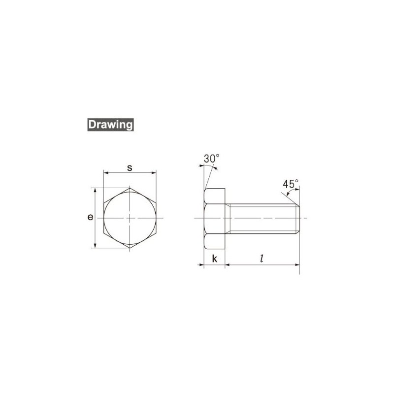 Osato Uniqlo Hex Bolt, Full Thread, W1/4 x Length 1.3
