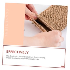 Mikinona 4pcs Exfoliating Gloves Mitts for Body Scrubbing and Shower Use Natural Jute Bath Mittens for Removing Dead Skin and Creating Lightweight and Compact Design