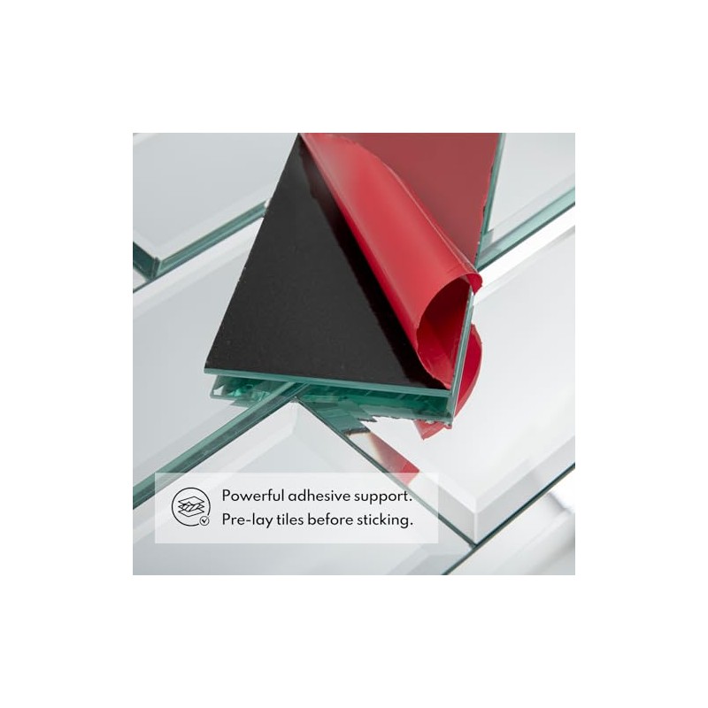 Lovdeco Mirror Peel and Stick Tile, Beveled Subway Mirror Backsplash