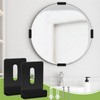 SiliFine 12 Pcs Metal Mirror Clips Holder Wide Channel Mirror
