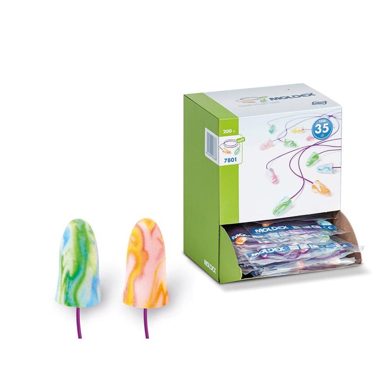 Moldex 780101 SNR35 Spark Plug Earplugs with Cable (Pack of