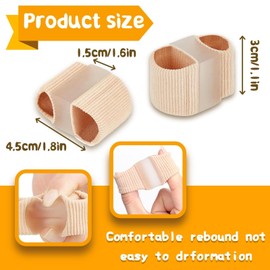 Chuanhylis 6 Pcs Toe Separator，Bunion Corrector With 2 Loops, Toe Straighteners for Bunions, Made of Elastic Fabric Bunion Toe Separator for Hallux, valgus, Foot Pain