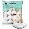Premium Bolsius White Floating Candles - 1.75 Inch, 20-Pack Set - 5+ Hours Burn Time - European Quality for Beach, Wedding, and Party Ambiance - Smokeless, Dripless, Smooth Flame - 100% Cotton Wick