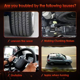 4Pcs Front & Rear Sway Bar Stabilizer End Links Zinc-Nickel Alloy Suspension Kit, Compatible With 03-09 GX470, Toyota 03-22 4Runner, 07-14 FJ Cruiser, Replaces#: K90683, K90677, K80469