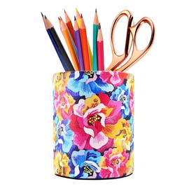 HEYGOO Flower Pencil Holder for Women, Floral Pen holder for desk cute, Desk Organizer for Pen