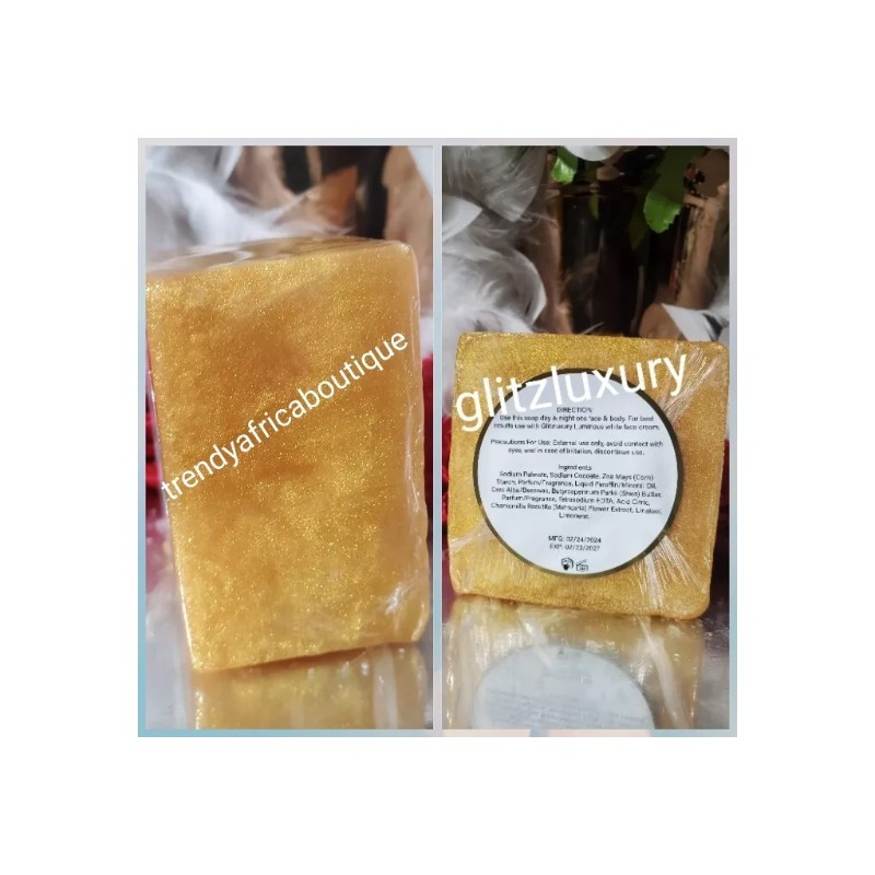 X 1 Glitzluxury luminous white Face & body soap. 24k👌