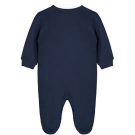 Lilax Baby Boy Gentleman Footie Christmas Stylish Tuxedo Outfit with Bow Tie (3-6 Months, Navy)