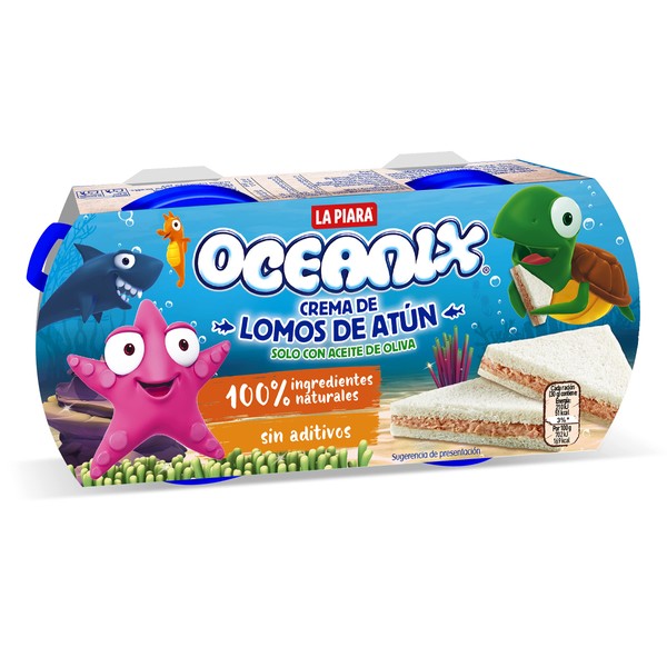 LA PIARA crema de atún en aceite de oliva Oceanix pack 2 latas x 75 gr