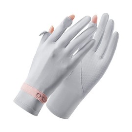 JIABAIYUE Guantes de protección Solar para Mujer Hombres,UPF 50+ Guantes de protección UV para Verano para Golf,Senderismo y Otras Actividades al Aire Libre,Guantes Negros (Gris)