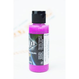 Wicked Colors Createx W021 Fluorescent Raspberry 2oz. water-based universal airbrush paint. by SprayGunner