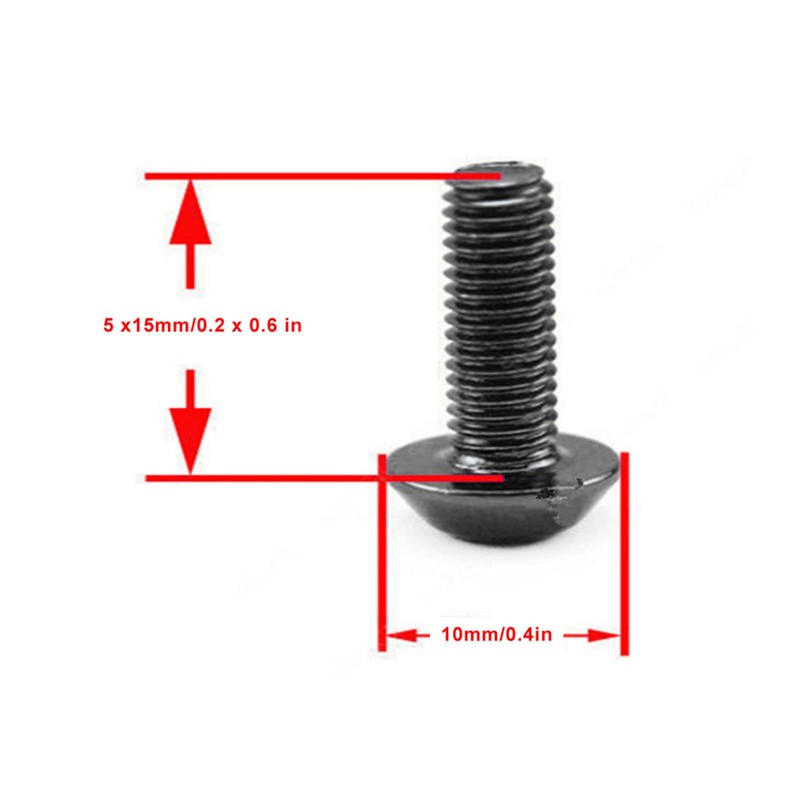 10Pcs Motorcycle Windshield Bolts Screws Kit, Universal Windscreen Bolts M5