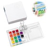 Portable Sketchbook Palette Set, 15 Grids Mini Acrylic Travel Painting