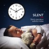 Timethink Modern Design Run Backwards Quiet Sweep Clock with Metal