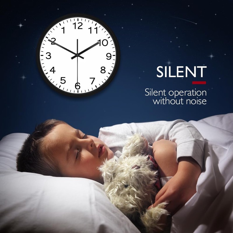 Timethink Modern Design Run Backwards Quiet Sweep Clock with Metal