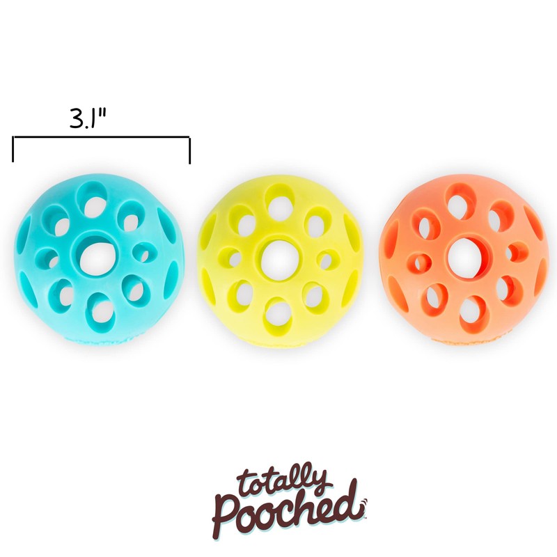Messy Mutts Totally Pooched Huff'n Puff Ball | 3.1” TPR