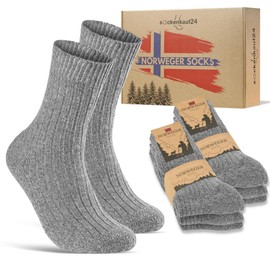 6 Pairs Norwegian Socks Men Women Wool Socks Warm Winter Socks, gray