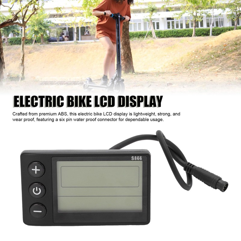 RiToEasysports Bike Speedometer, ABS LCD S866 Display Meter Control Panel