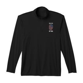USA is in My DNA Independence Day 4th July USA Flag Performance Quarter-Zip Top
