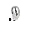 Silver Wall Mounted Mannequin Head for Wig and Hat Display