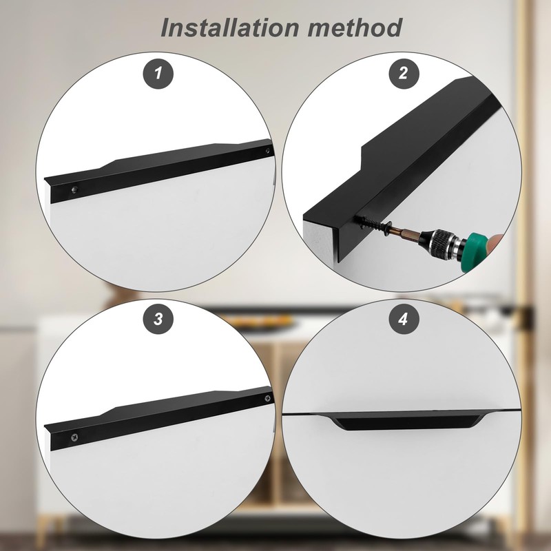 AMONENZ Pack of 4 Door Handles, Cupboard, Kitchen Cabinet Handles,
