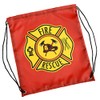 Aeromax Firefighter Drawstring Backpack Red, 6 Pack Drawstring Backpack