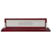 Things Remembered Engraved Gloss Mahogany and Silver Name Plate (Free
