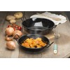 Zinel 4502 Pan Kadai/Wok with Handles, Enamel, Black/White Dots, 22cm