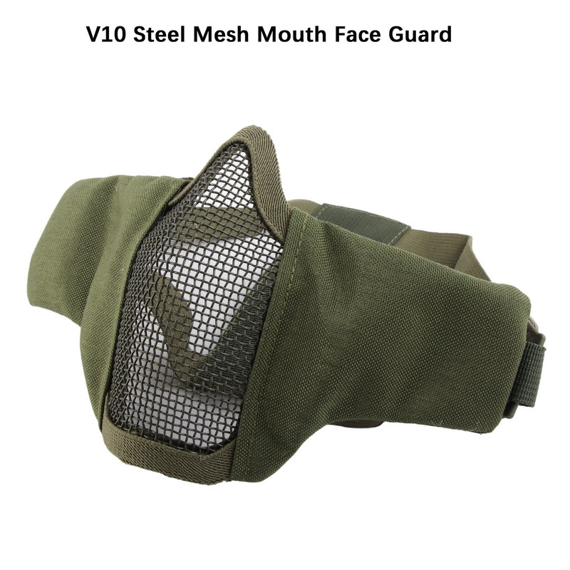 V10 Half Face Steel Mesh Breathable Protective Face Guard Competition