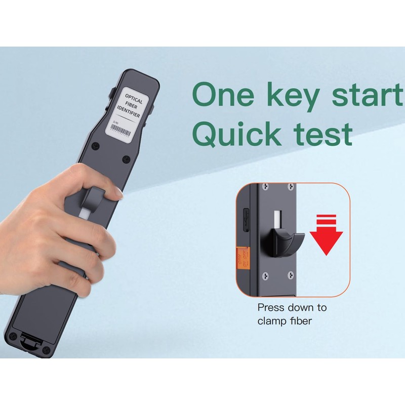 Optical Fiber Identifier Komshine KFI-45 Suit for 0.25/0.9/2.0/3.0mm Fibers, Testing