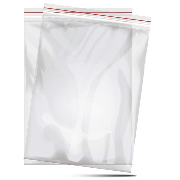 V1 Trade Transparent Resealable Bags with Closure 70 x 100 mm – 100 Pieces Zip Bags – Plastic Resealable Envelopes for Better Organization