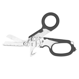 Folding Scissors Stainless Steel Clear Scale Wind Breaker Cutter Wrench Tool for Outdoor Black