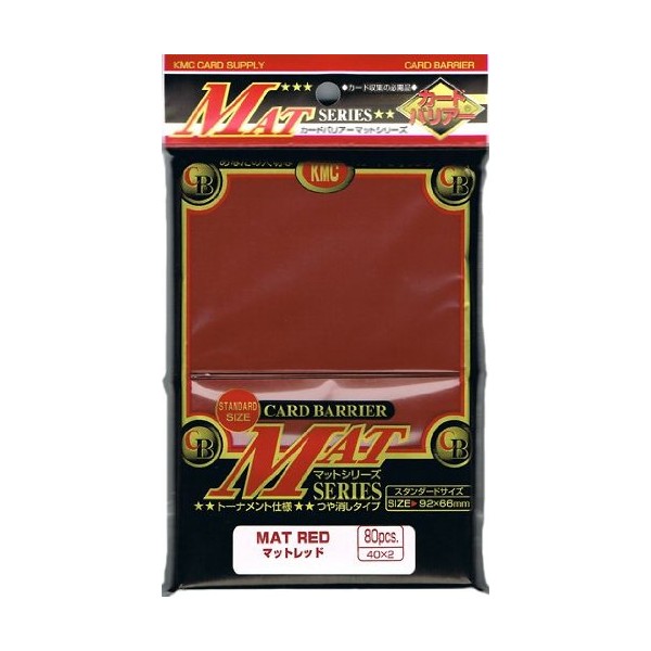 KMC - KMC 80 pochettes Card Barrier Mat Series Rouge