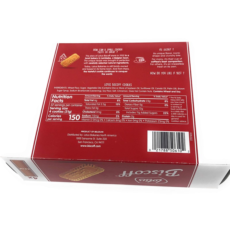 Lotus Biscoff Cookies One Pack (4 Packets) 35.2 OZ