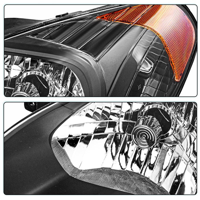 TUSDAR Headlight Assembly Replacement for 2007-2011 Hyundai Accent Driver and