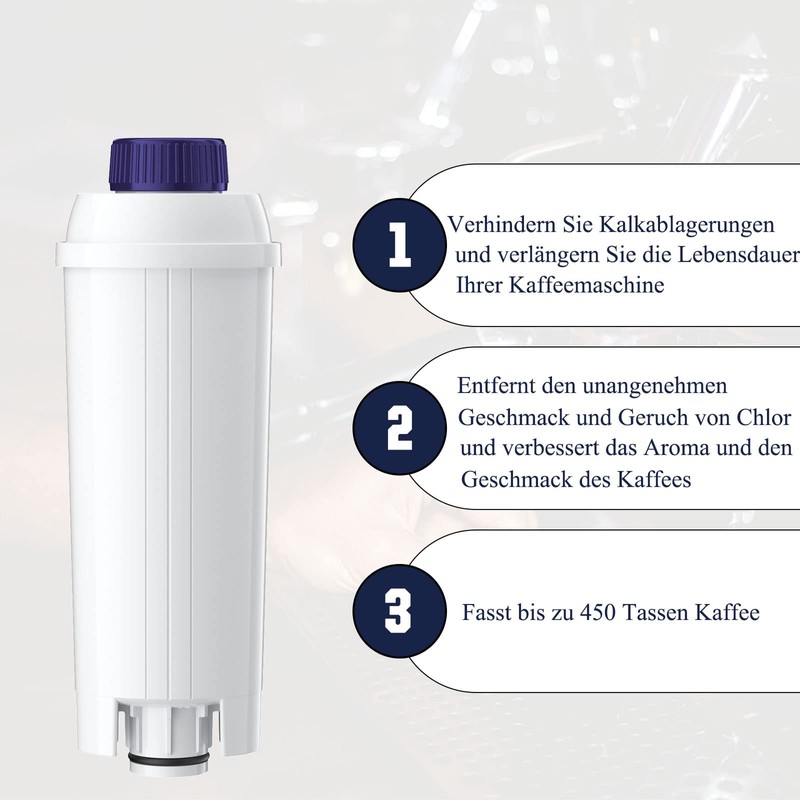 ARETHONE Water Filter, Replacement for De'Longhi Coffee Machines DLSC002 Filter,