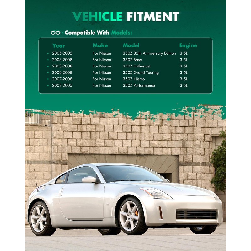 SCITOO Carbon Fiber Rear Window Roof Spoiler Fit for 2003-2008