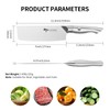 MAD SHARK 7 Inch Nakiri Knife, Ultra Sharp German Stainless