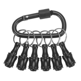 sourcing map 6PCS Keychain Aluminum Alloy Screwdriver Bits Holder Extension Bar Release Drill Screw Adapter Quick-Change Portable 1/4 in Hex Shank for Men Gadgets