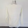 White High Low Sweater Long Sleeve