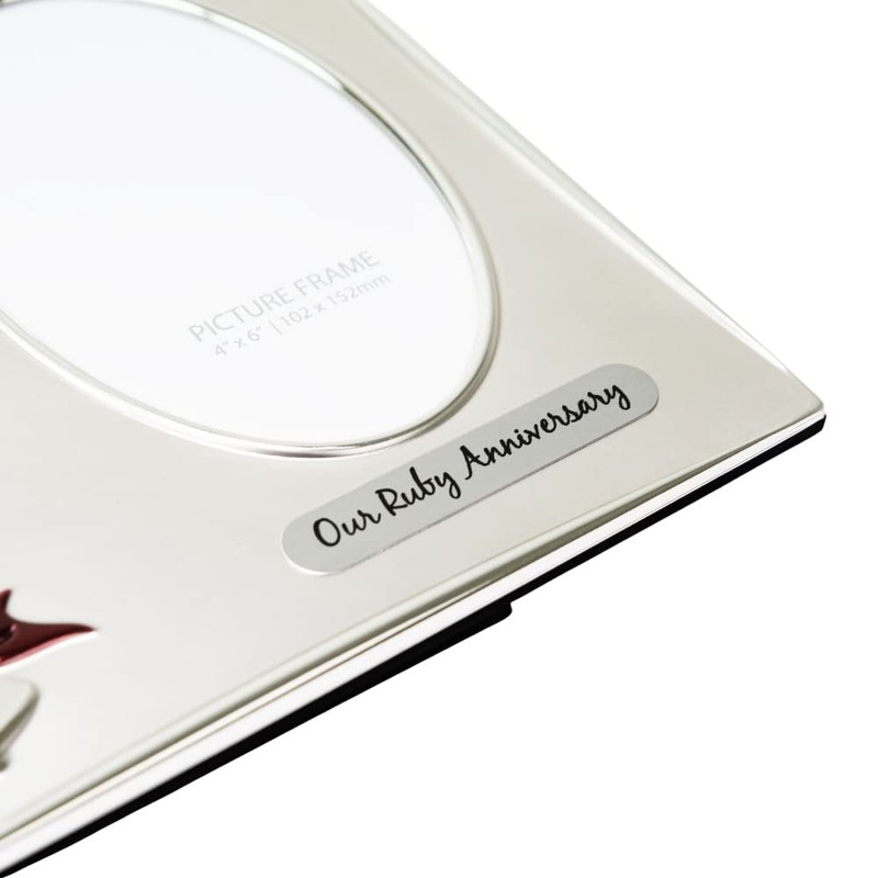 Haysom Interiors Traditional Two Tone Silver Plated 40th Ruby Anniversary