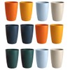 LATERN Pack of 12 Reusable Plastic Cups, 360 ml, Unbreakable