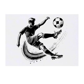 'Soccer Player' Temporary Tattoo - Water Resistant, Skin-Safe, Non-Toxic Transfer (TO00083405)