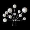 White Pearl Cluster Hair Pin Set - For Weddings, Proms,