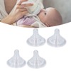 4pcs Infant Bottle Nipples Bust Feeling Replacement Silicone Nipple Round