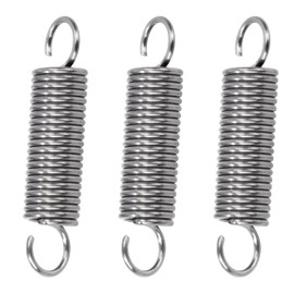 GUNGY Zugfedern mit Haken Edelstahl Zugfeder Spannfeder 35mm Außendurchmesser 8mm Drahtdurchmesser 1,0 mm Hakenwinkel 90 Grad Maximale Zugkraft 2,5kg 1,0x8x35mm 10 Stück
