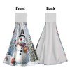 Giwawa 2PCs Snowman Kitchen Hanging Towel Christmas Winter Snow Trees