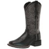 ARIAT BMVY9 Womens Round Up Remuda Western Boot Black Deertan